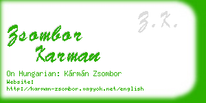 zsombor karman business card