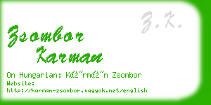 zsombor karman business card